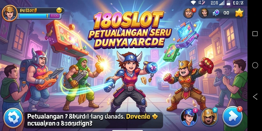 Tampilan seru gameplay arcade dari 180SLOT.