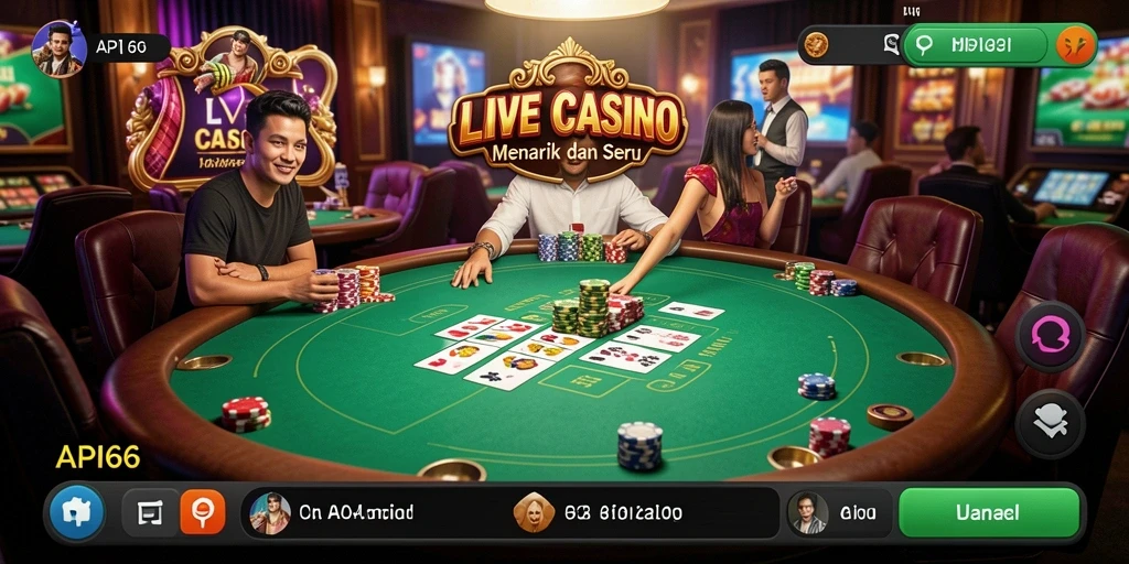Gameplay Live Casino yang seru dan interaktif di API66.