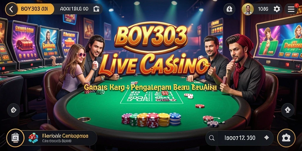 Tampilan gameplay nyata di aplikasi Live Casino BOY303.