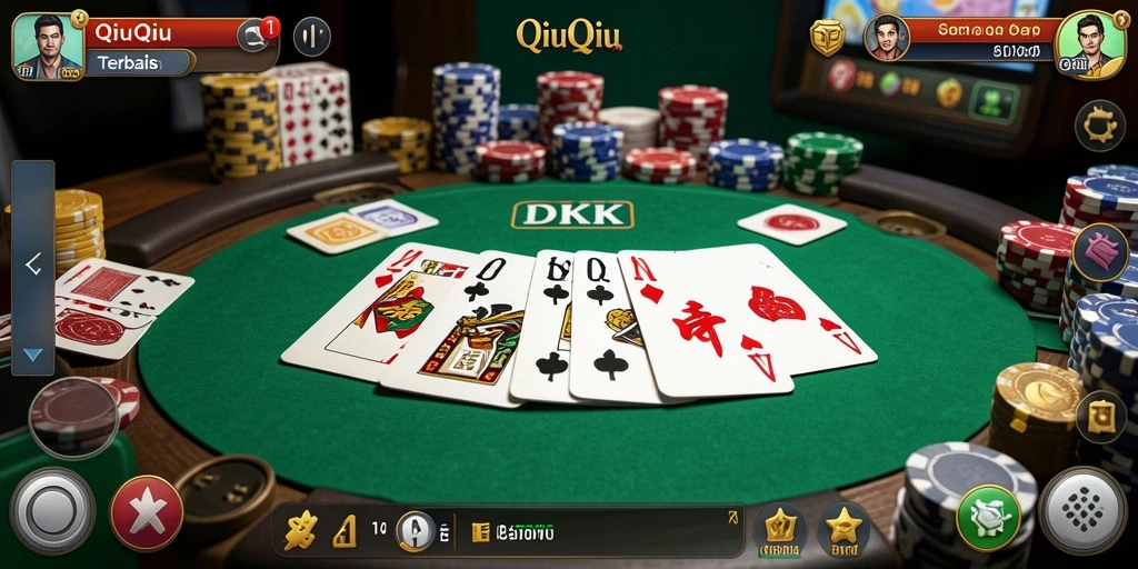 Tampilan gameplay DKK yang penuh aksi dan strategi QiuQiu.
