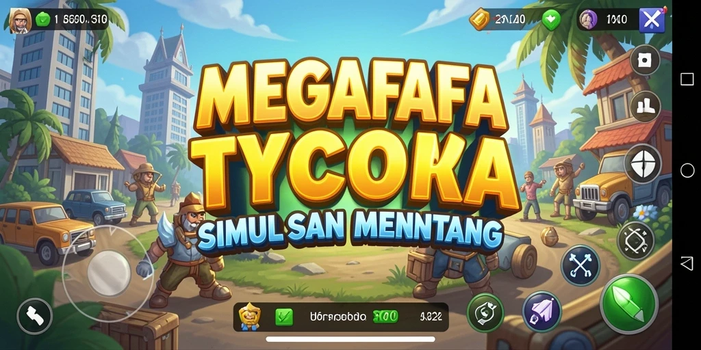 Screenshot gameplay <strong>MEGAFAFA</strong> menunjukkan keseruan dalam membangun bisnis Tycoon.