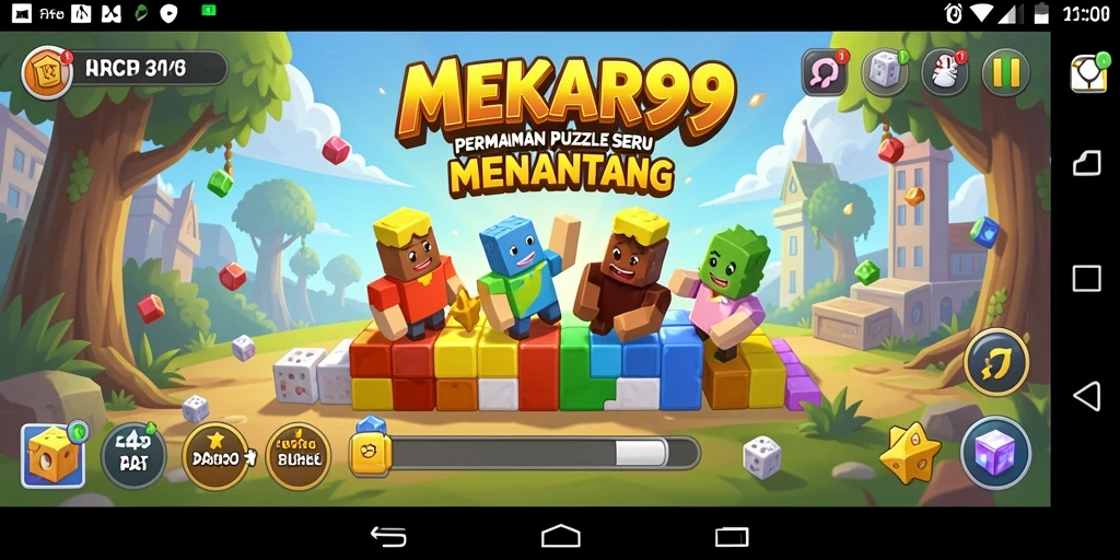 Gameplay seru MEKAR99 yang menguji kemampuan puzzle.