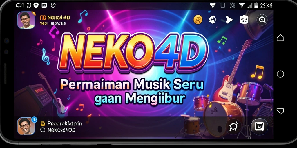 Tampilan gameplay NEKO4D dengan iringan musik seru.