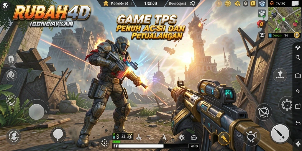 Tampilan gameplay seru dari RUBAH4D dalam mode TPS.